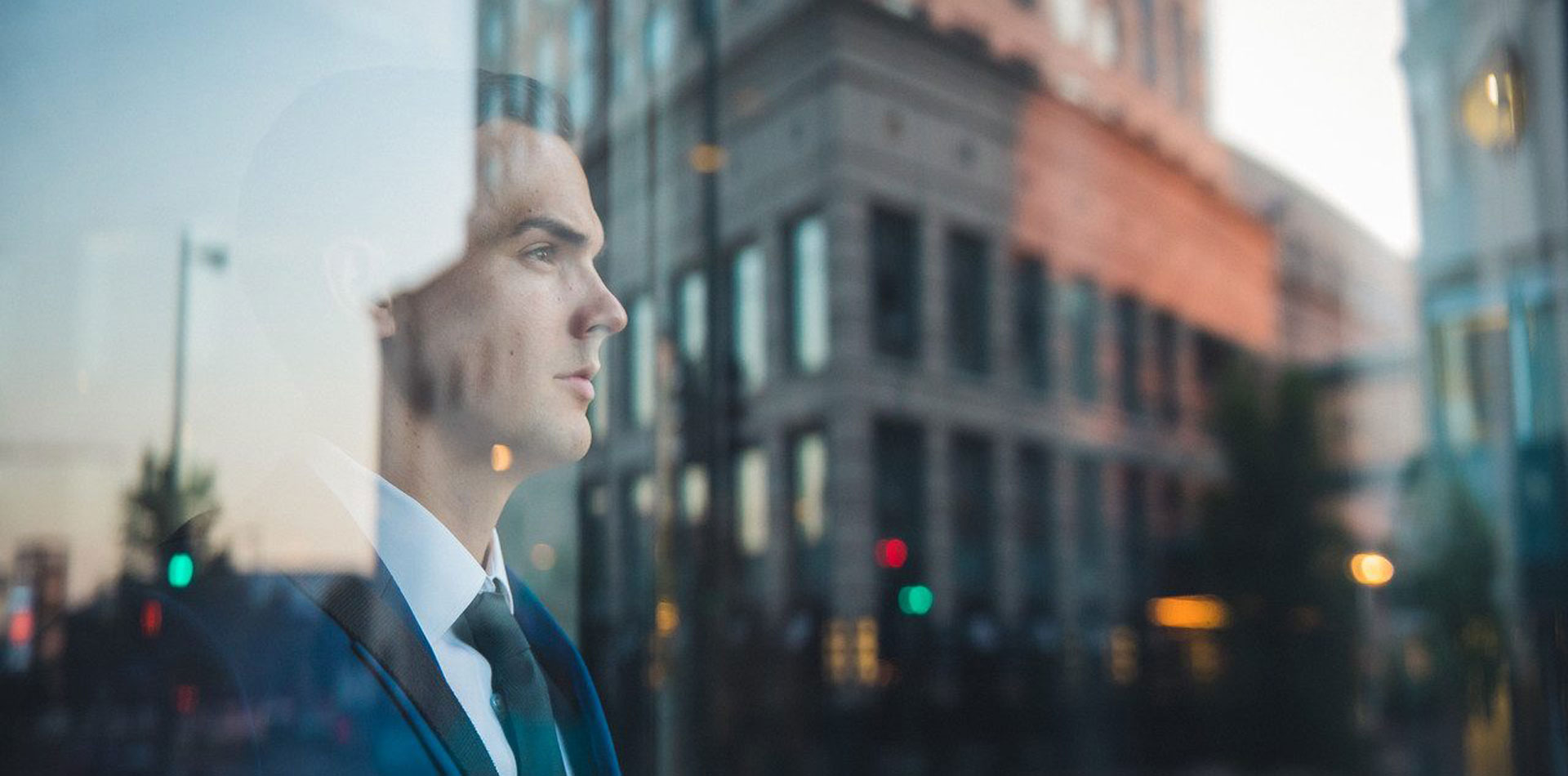 Regent student looking out window