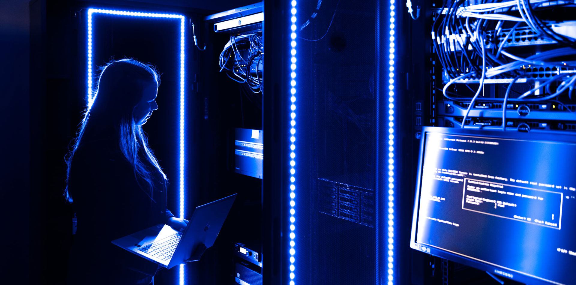 Female Regent student on computer